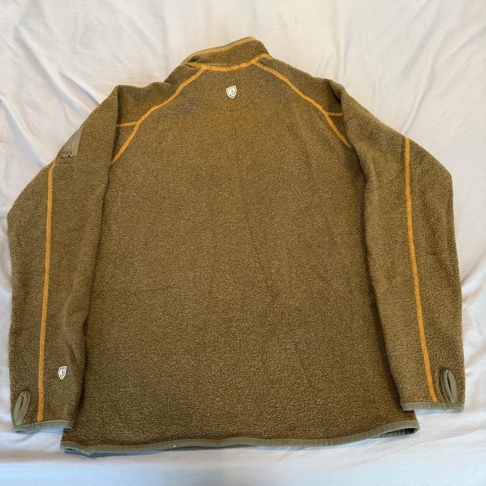 Kuhl Sweater Mens Large L Brown Alfpaca 1/4 Quarter Zip Pullover Outdoor - Picture 2 of 8